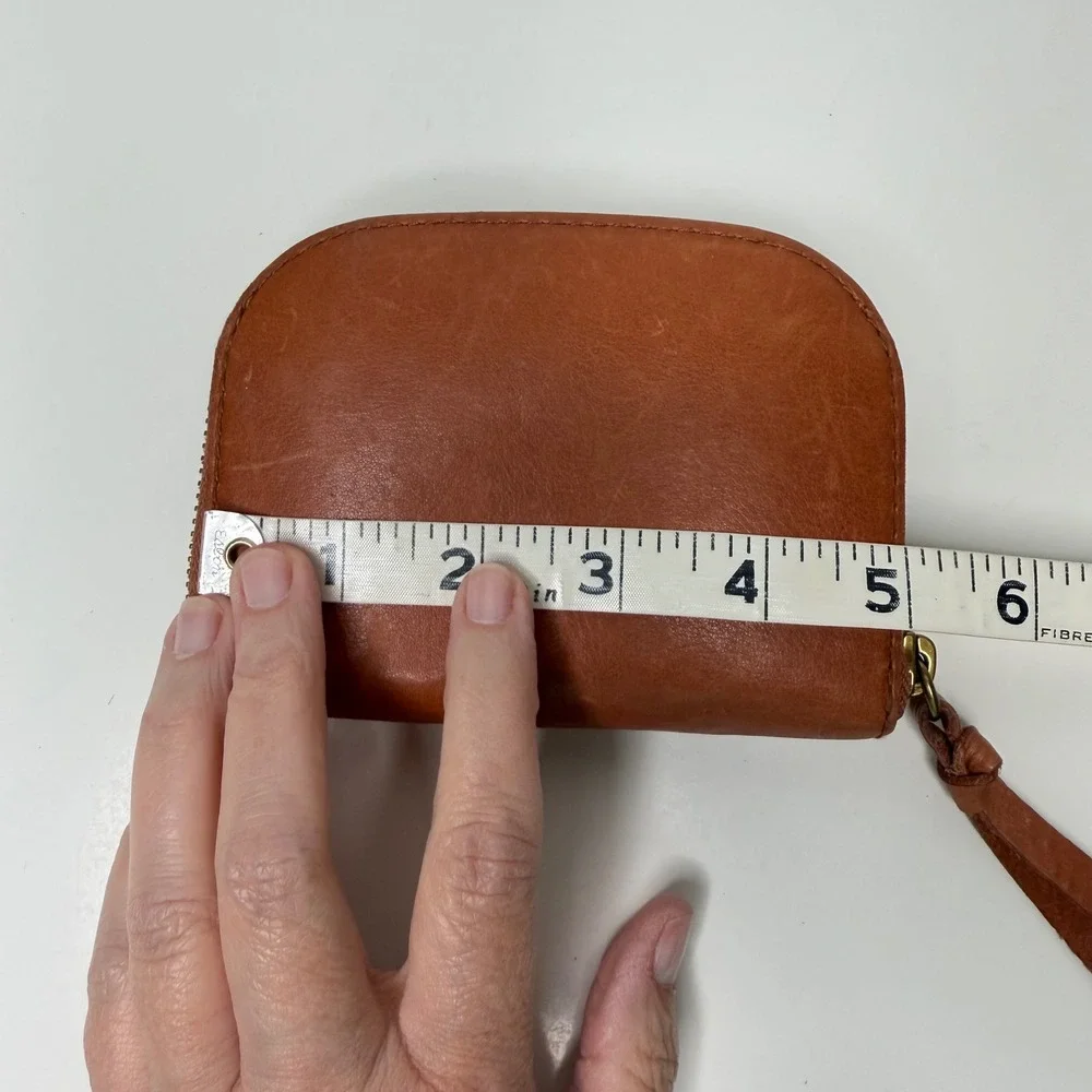 Madewell The Zip Wallet & The Card Case  Brown Leather Leopard Calf Hair Bundle
